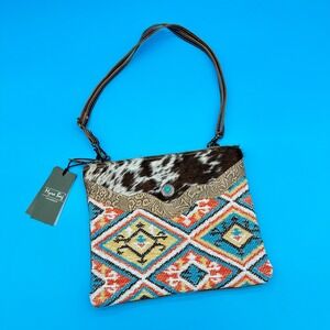 Myra Bag Cowhide Southwestern Crossbody Bag NWT Cowgirl Western‎